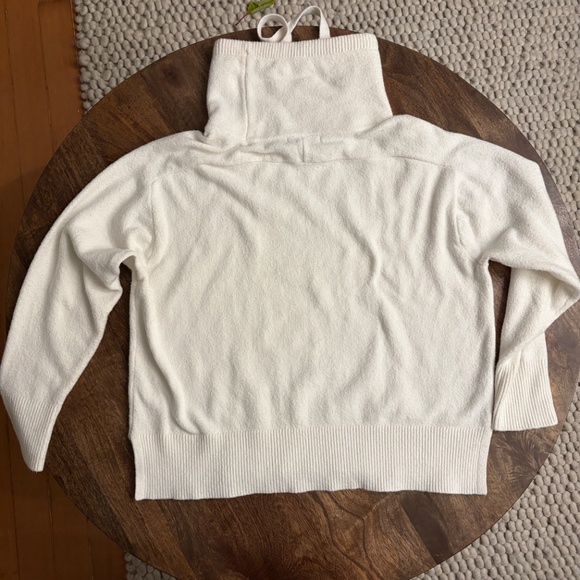 White Cowl Neck Sweater by Pale Sky, Medium - Picture 4 of 10